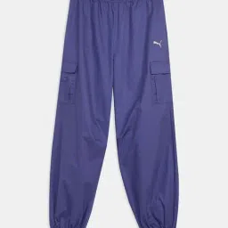 Puma Girls Blue Crystal Cotton Logo Pants-image-33