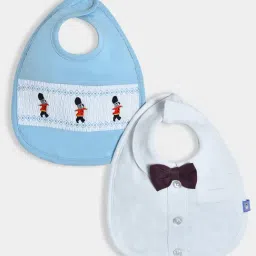 MiArcus Unisex Blue & White Solid Bib (Pack Of 2)-picture-36
