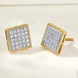P.N.Gadgil Jewellers Diamond Mosaic 18kt Yellow Gold Stud Earring for Woman-picture-5