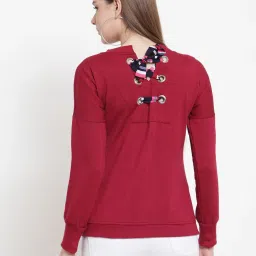 Belle Fille Maroon Full Sleeves Sweatshirt image 2