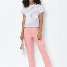 Solly by Allen Solly Pink Regular Fit Pants image 4