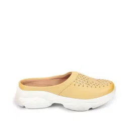 Fausto Women's Yellow Mule Shoes image 2