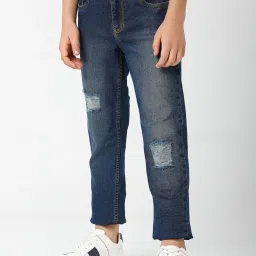 Gas Kids Blue Distressed Jeans image 3
