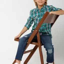 Gas Kids Blue Distressed Jeans image 5