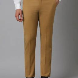 Louis Philippe Light Brown Slim Fit Trousers-picture-20