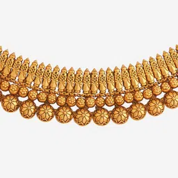 Kushal's Fashion Jewellery Gold-Plated Ethnic Antique Jewellery Set image 4