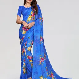 Moda Rapido Floral Printed Saree image 1