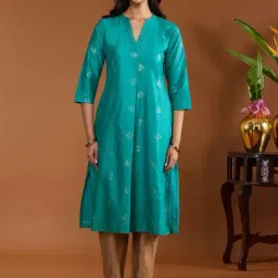 Daali Blue Regular Fit Embroidered Kurta-picture-36