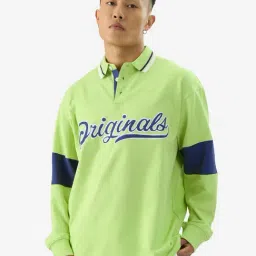 The Souled Store Originals: Wild Lime Multicolor Loose Fit Polo T-Shirt-picture-16