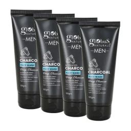 Globus Naturals Men Activated Charcoal Face Wash - Pack of 4-picture-25