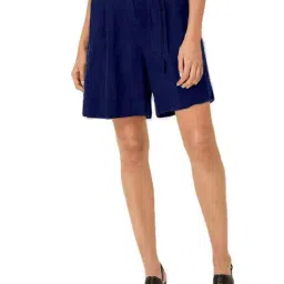 PATRORNA Royal Blue Slim Fit Shorts-picture-32