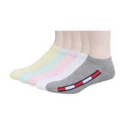 Sokker Multicolor Cotton Blend Solid Socks - Set of 5-image-5