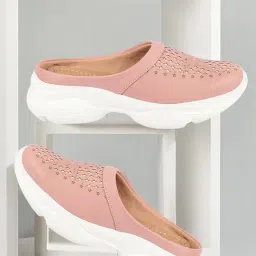 Fausto Women's Peach Mule Shoes-picture-14