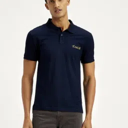 Levi's Navy Cotton Slim Fit Polo T-Shirt-picture-10