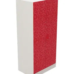 Godrej Interio Slimline Fantasia 2-Door Steel Almirah, Red (1-Year Warranty, 1 Locker, 1 Drawer) image 2