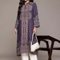 Aarke Ritu Kumar Blue Embellished Kurta-image-51