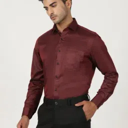 Greenfibre Maroon Slim Fit Shirt image 2