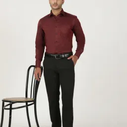 Greenfibre Maroon Slim Fit Shirt image 4