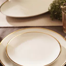 Pure Home and Living White Ceramic Gold Rim Dessert Plates - Set of 2-picture-29