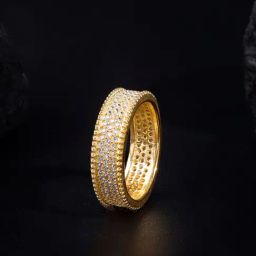 GIVA 925 Silver Golden Bold Edge Ring for Him-picture-43