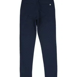 allen solly junior Allen Solly Kids Navy Cotton Printed Trousers image 2