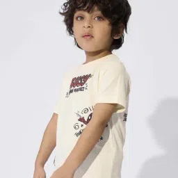 The Souled Store Boys Off White Cotton Character Based Spiderman T-Shirt image 3