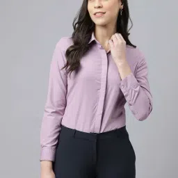English Navy Light Mauve Regular Fit Shirt-image-35