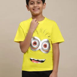 Kidsville Minions Printed Yellow Tshirt For Boys-picture-2