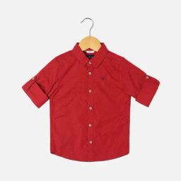 Allen Solly Junior Red Printed Full Sleeves Shirt-picture-24