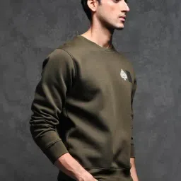 Rare Rabbit Olive Regular Fit Graphic Sweatshirt image 4