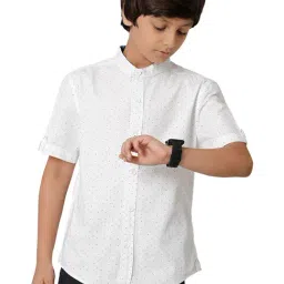 Under Fourteen Only Boys White Printed Shirt-picture-48