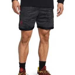Under Armour Grey Regular Fit Printed Sports Shorts-picture-32