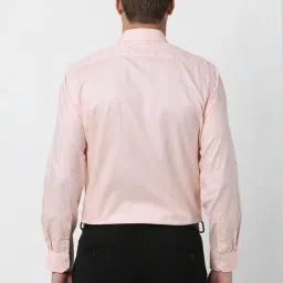 Van Heusen Peach Cotton Regular Fit Texture Shirt image 2