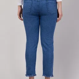 NEUNK Women Comfort Jogger High-Rise Highly Distressed Stretchable Jeans image 3