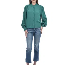 Only Green Plain Shirt image 5