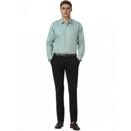 Van Heusen Green Cotton Regular Fit Texture Shirt image 5