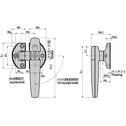 TAKIGEN Stainless Steel Large-Sized Airtight Handle, FA-1625-3-B (old number FA-1625-3-2-1R)-image-5