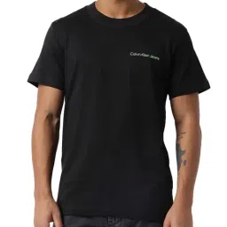 Calvin Klein Jeans Black Logo Regular Fit T-Shirt-image-53