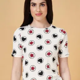 People by Pantaloons Beige Printed Top-image-40