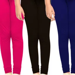 Tik Tok WEARS Girls Pink Churidar Length Leggings-picture-34