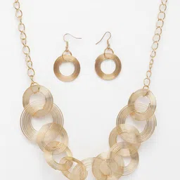 NVR Gold-Plated Circular Shaped Jewellery set image 2