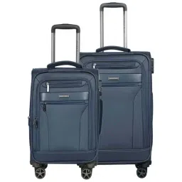 Nasher Miles Berlin Expander Soft-Sided Polyester  Set of 2 Navy Blue Trolley Bags (55 & 65 cm)-picture-10