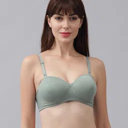 spunn Women's Cotton Blend Light Padded Wirefree T-Shirt Bra Combo image 2