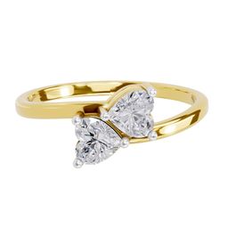 Sparkles 14KT Gold 0.70 Ct Lab Grown Heart Shape Toi Et Moi Diamond Ring - 1.70 g-picture-11