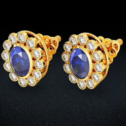 Joyalukkas Gemstone Floral Ear Stud-3.76 gms-picture-17