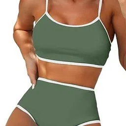 D ATTIRES Shoulderstraps Swim Bikini Set image 2