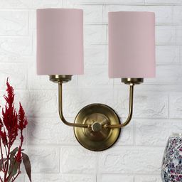 Devansh Grey & Gold-Toned Cylinder Shaped Wall Lamp-image-76