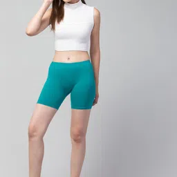 CKARFE Women Pack Of 2 Skinny Fit Sports Shorts image 2