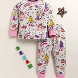 YK Girls Full Sleeves Printed Night suit-image-96