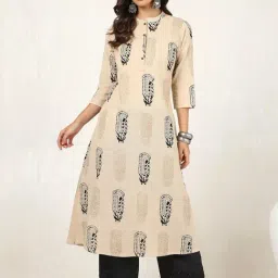 Soch Beige Printed A-line Kurtis-picture-20